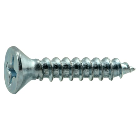 Midwest Fastener Wood Screw, #8, 7/8 in, Zinc Plated Steel Flat Head Phillips Drive, 100 PK 02555